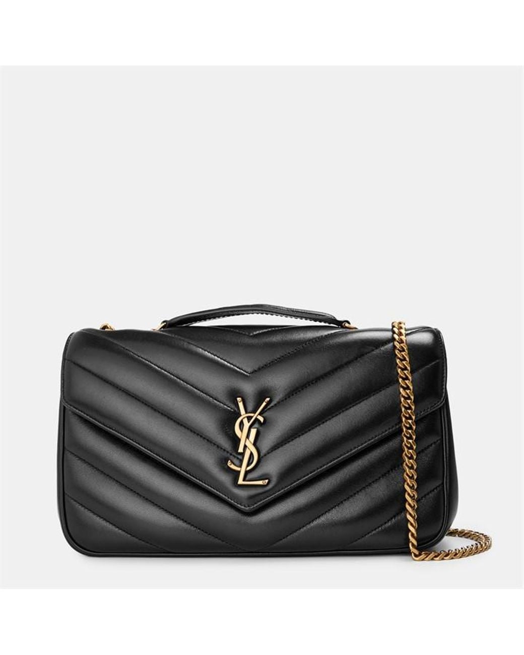 Saint Laurent Black Medium Lou Shoulder Bag