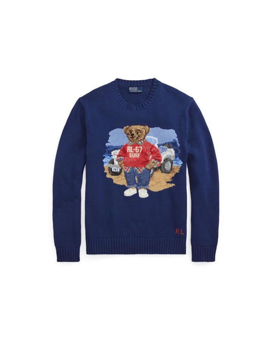 Ralph Lauren Blue Round-Neck Knitwear for men