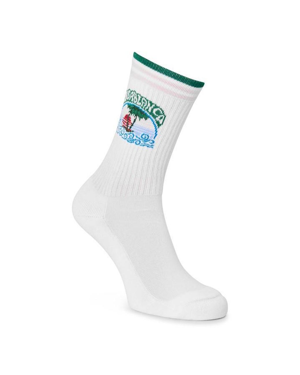 Casablanca Blue Casa Palm Tree Sock Sn64 for men