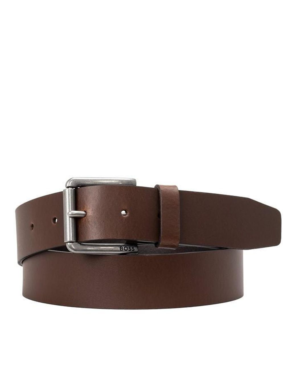 Boss Brown Joris Leather Belt for men