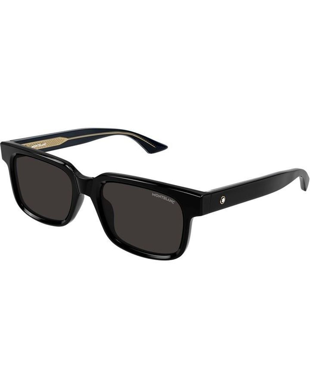 Montblanc Black Rectangle Sunglasses for men