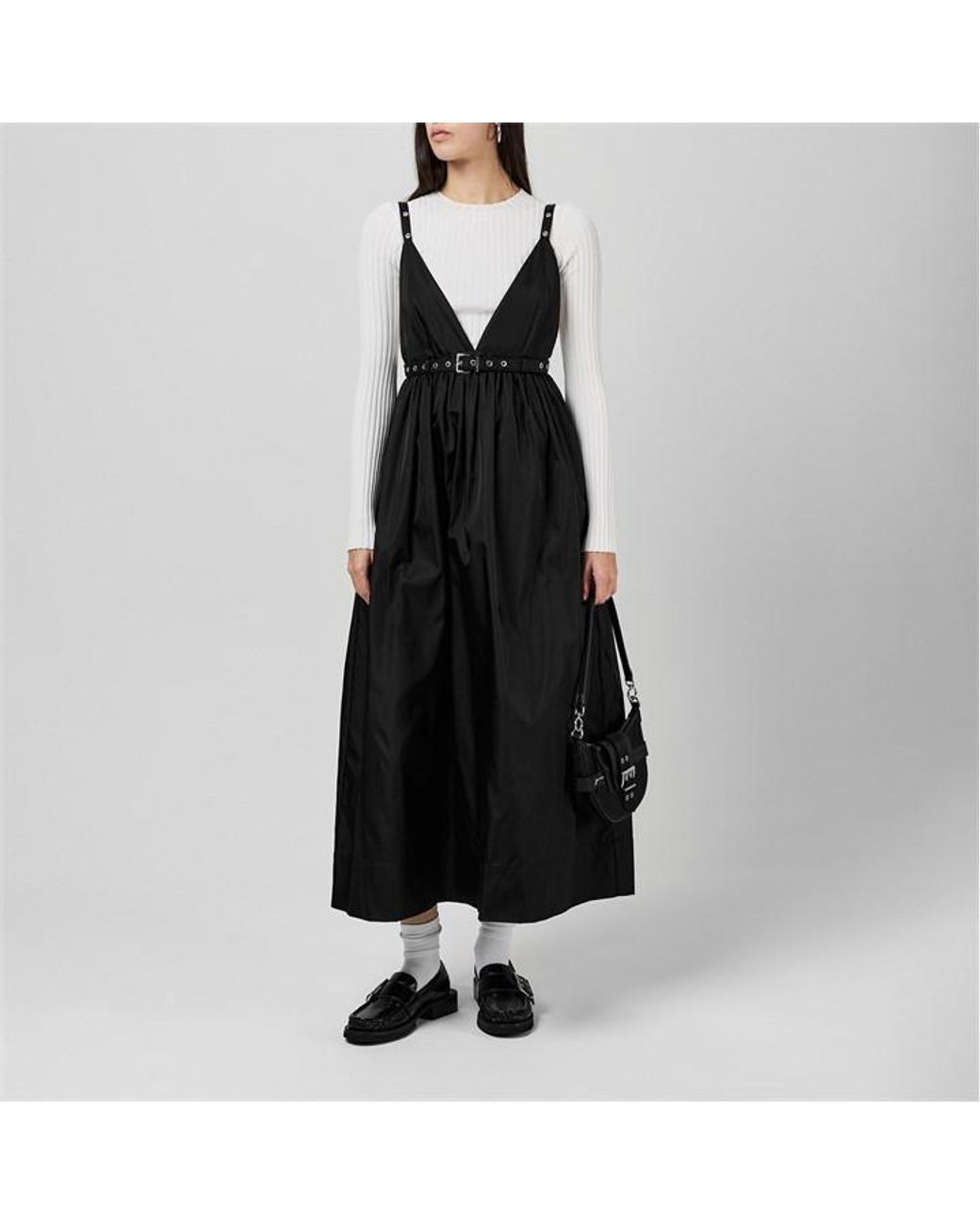 Ganni Black Lightweight A Line Dress