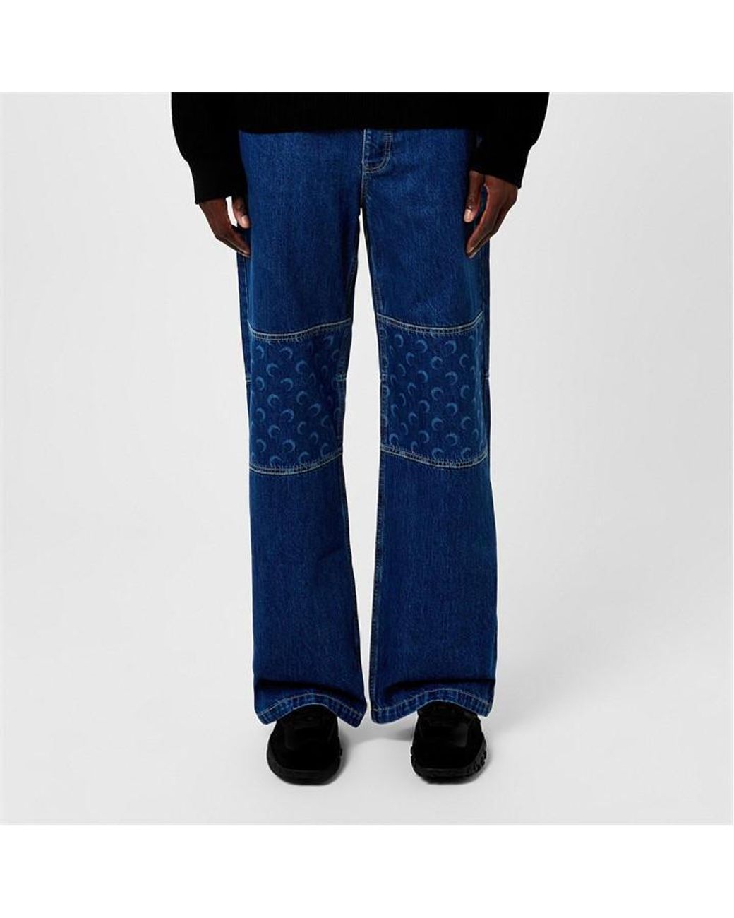 MARINE SERRE Blue Ms Denim Pnt Sn42 for men