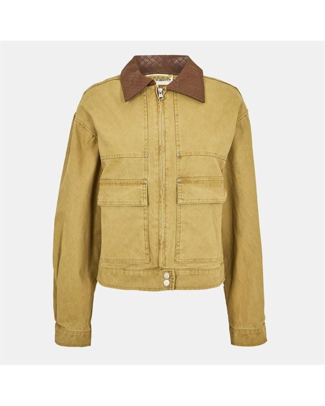 The Couture Club Yellow Couture Club Structured Tailored Fit Barn Jacket