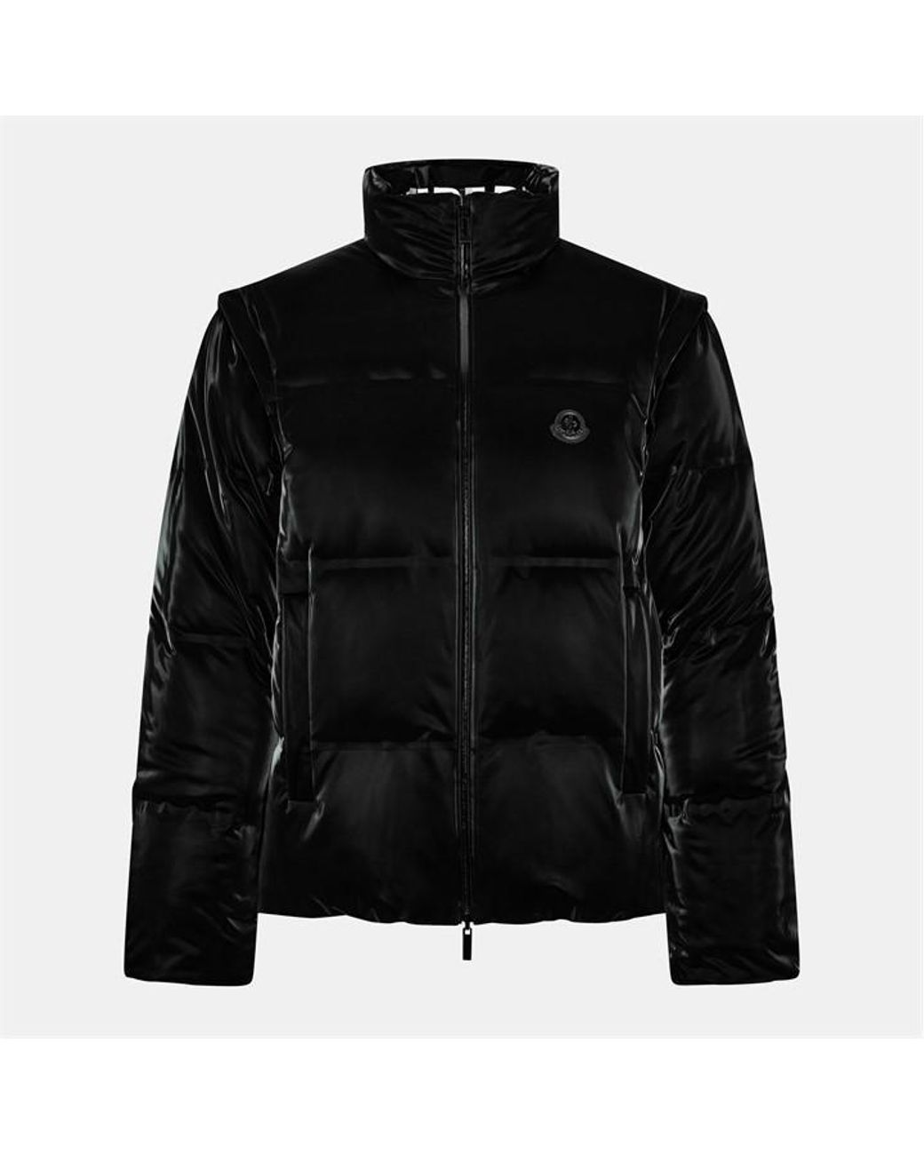 Moncler Black Throttle Reversible Down Short Puffer Jacket for men