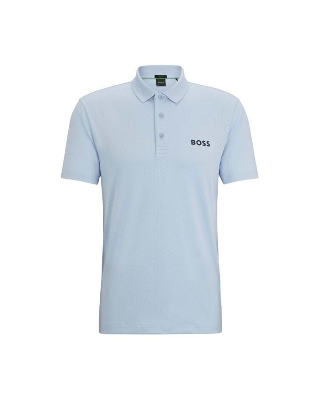 Boss Blue Paddytech Contrast Logo Polo Shirt for men