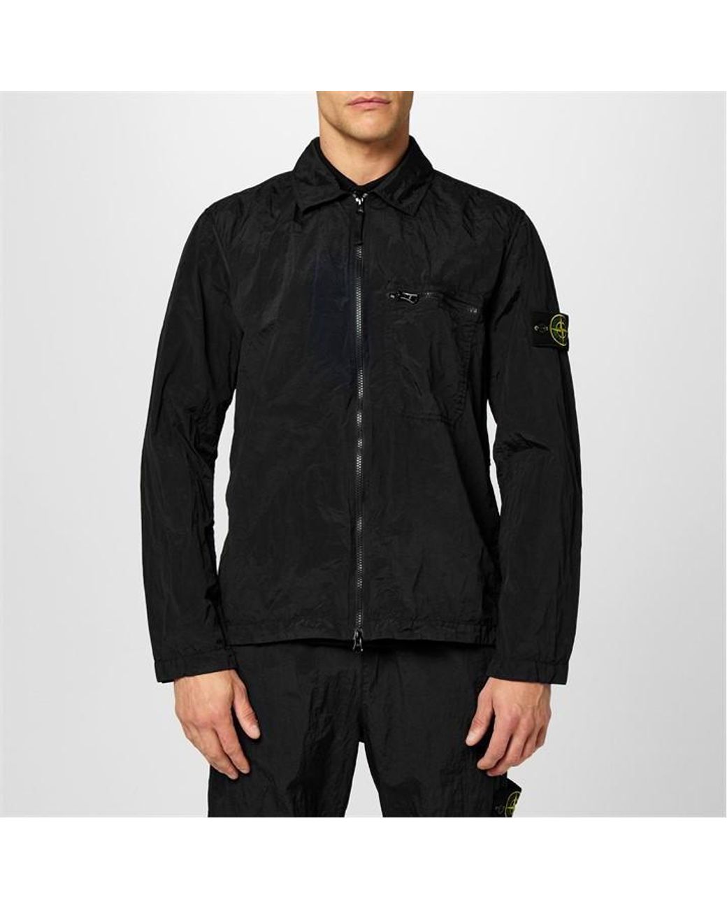 Econyl Overshirt Black Stone Island Overshirt Jacket Stone Island
