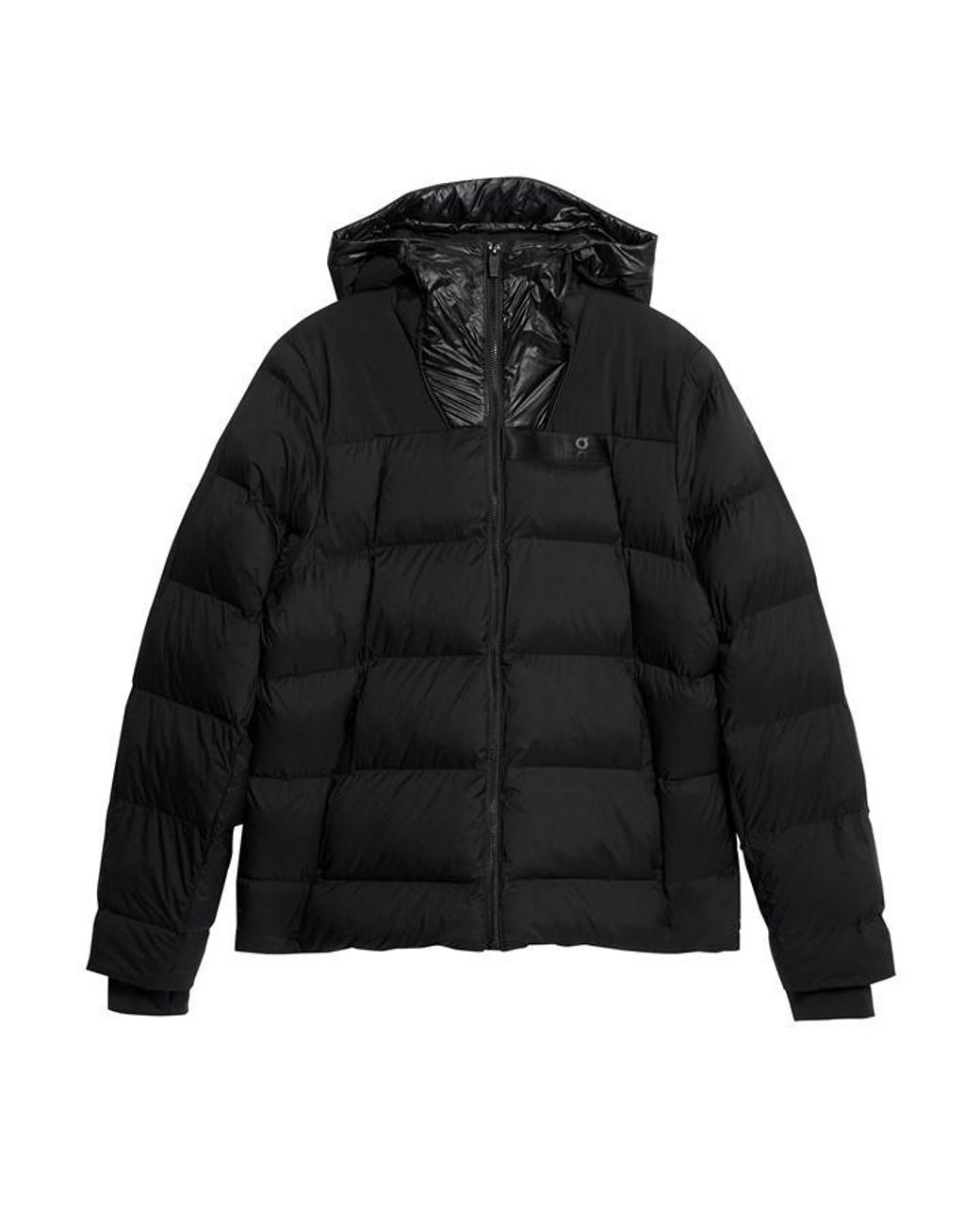 On Shoes Blue Challenger Hooded Lg Sleeve Short Puffer Jacket for men