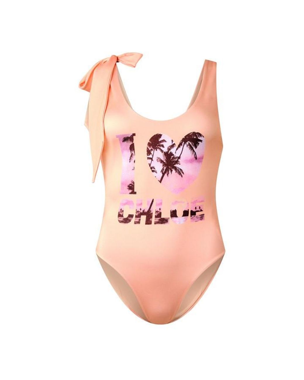 Chloé Pink Mb24 Scoop Neck Swimsuit