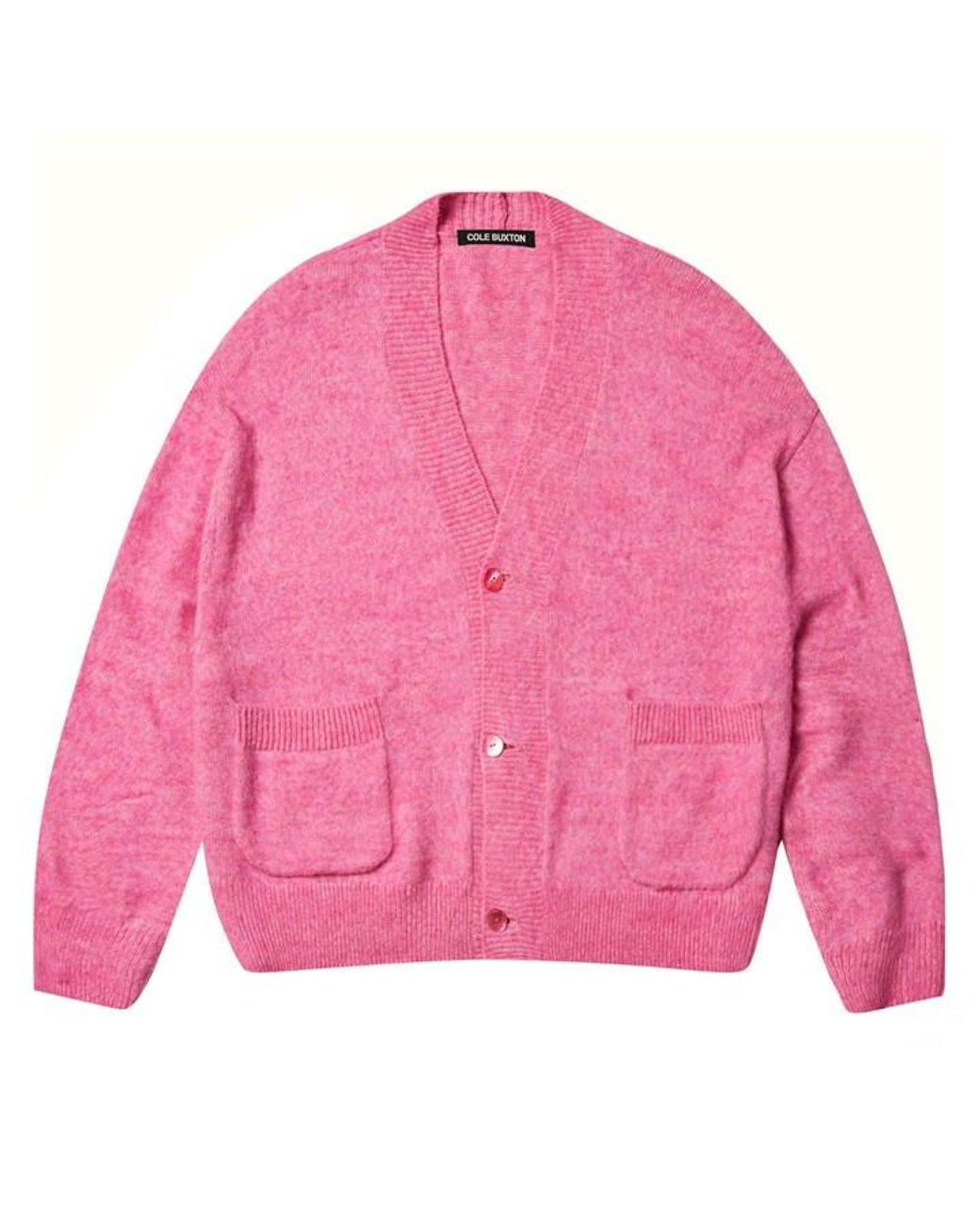 Cole Buxton Pink Knit Cardigan for men