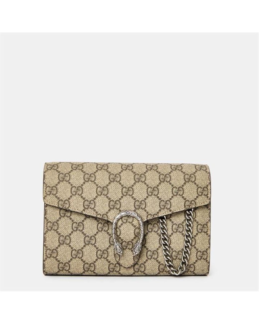 Gucci Metallic Dionysus gg Supreme Chain Wallet