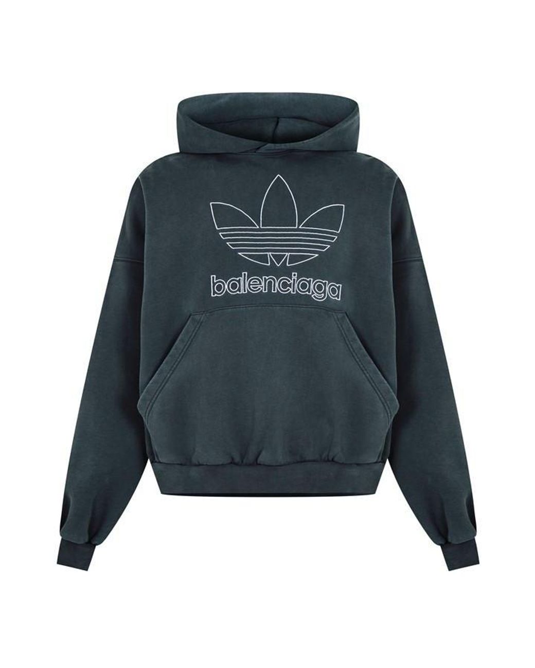 Balenciaga X Adidas Logo Hoodie in Blue Lyst UK