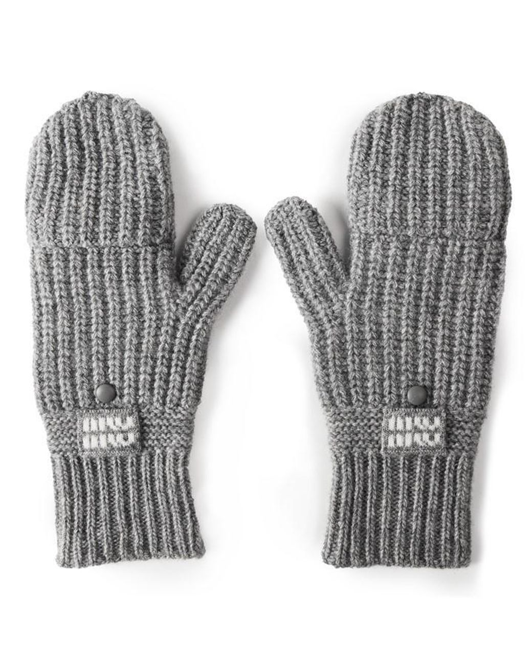 Miu Miu Gray Miu Cashmere Gloves Ld64