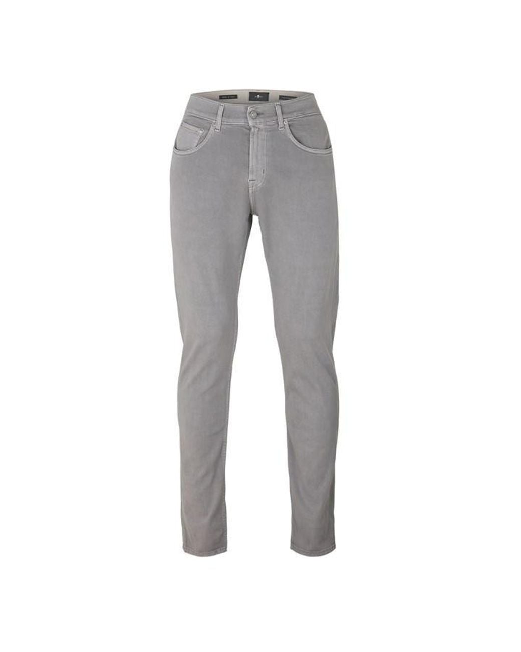 7 For All Mankind Gray Straight Leg Jeans for men