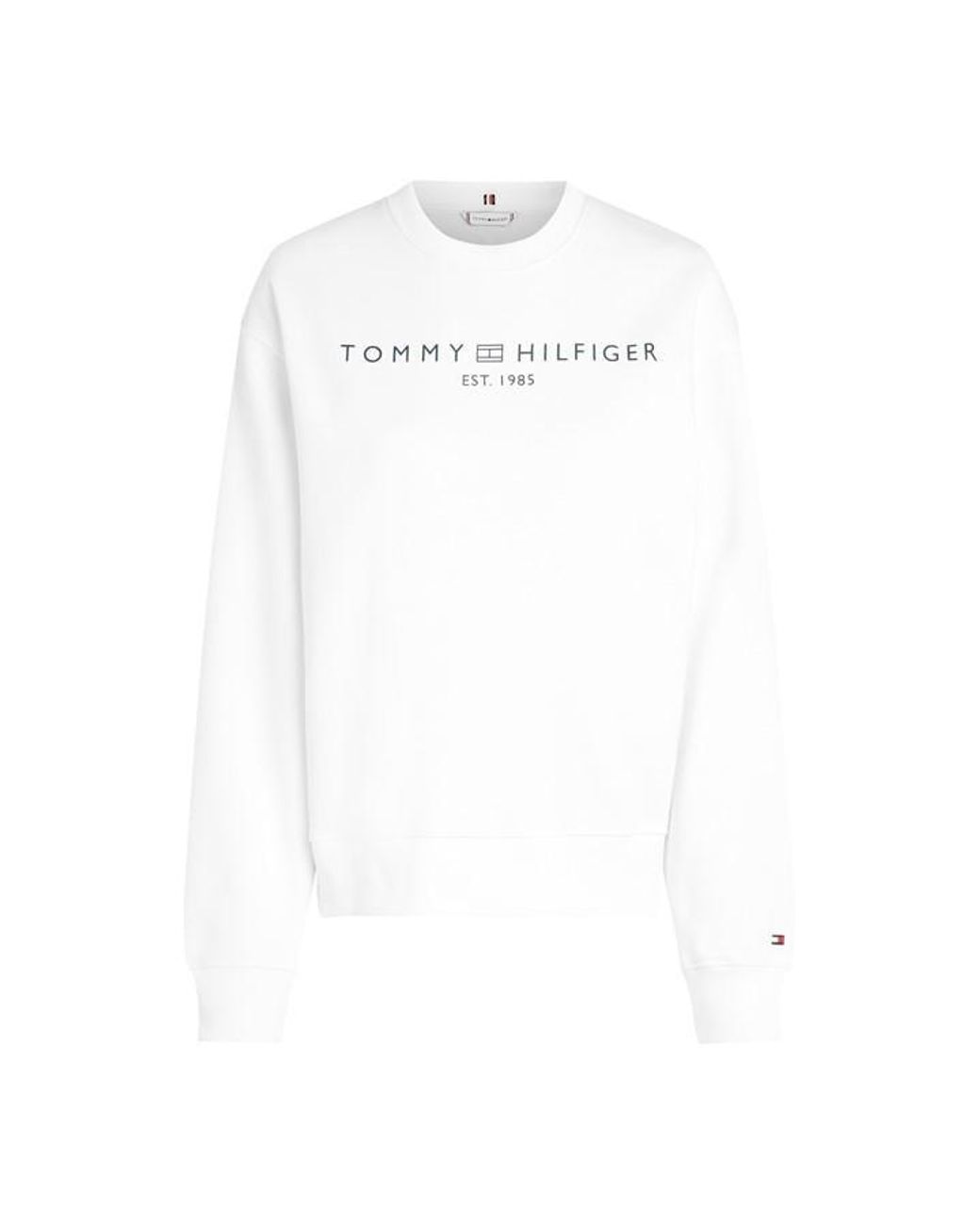 Tommy Hilfiger White Pullover Sweatshirt
