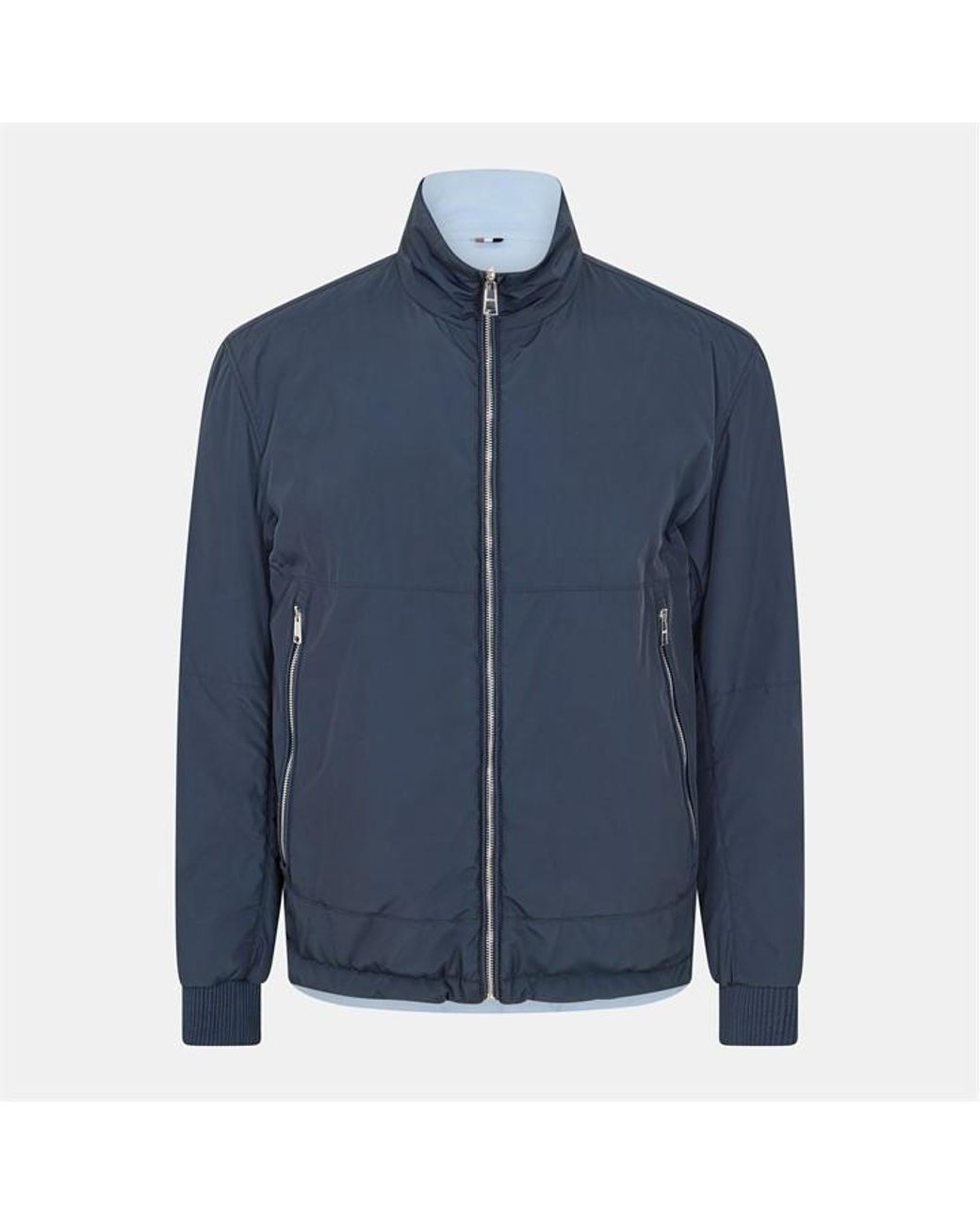Boss Blue Crepin Dress Tailored Fit Coat for men