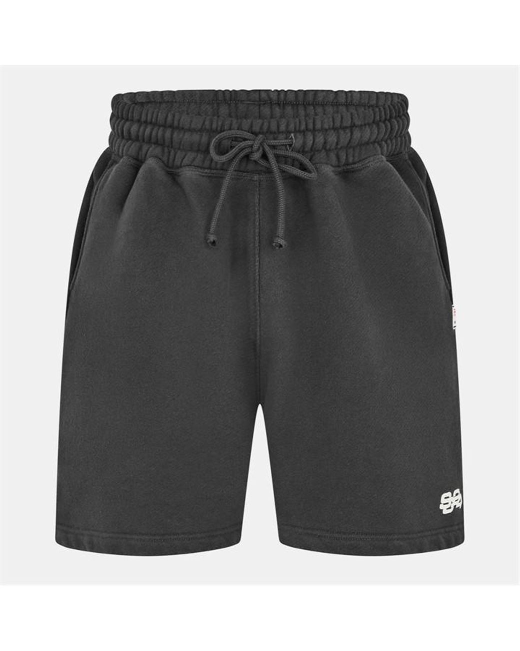 SUMMER GAMES Black Fleece Jogger Shorts for men
