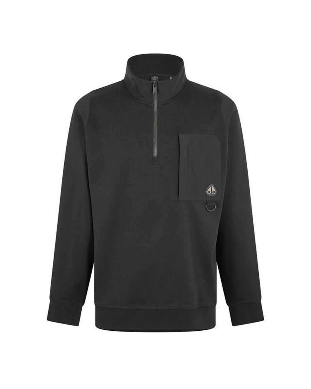 Moose Knuckles Gray 1/4 Zip Fleece for men