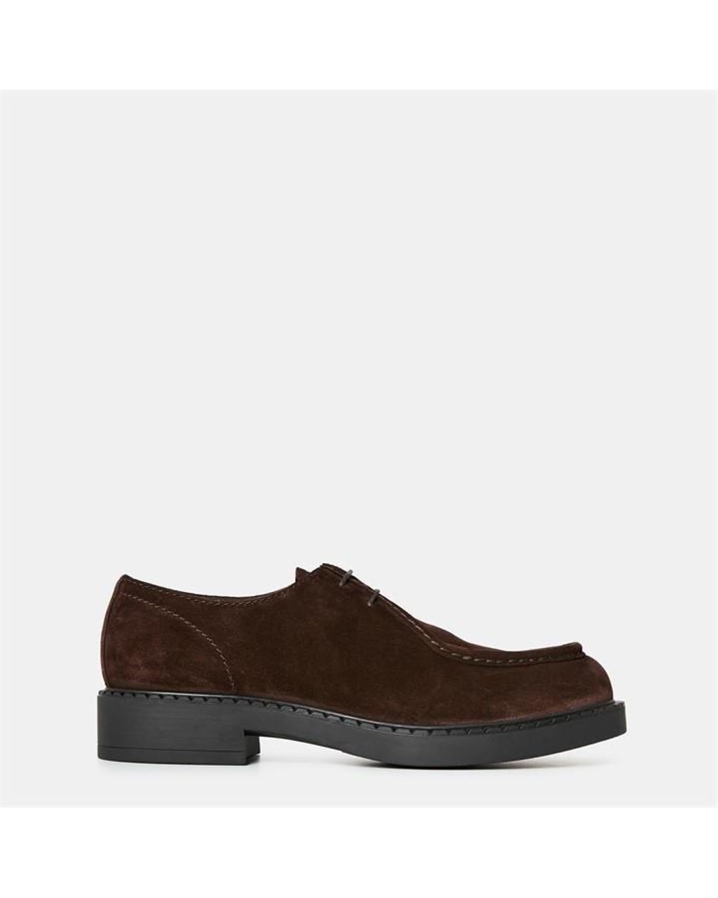 Prada Brown Chocolate Metal Hardware Contoured Footbed Loafers for men