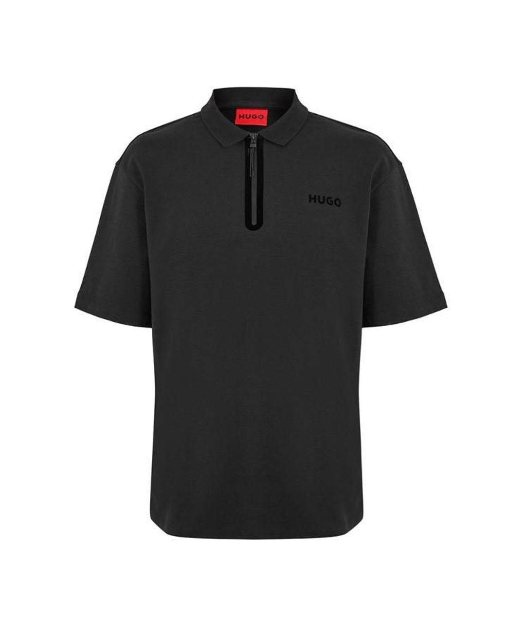 HUGO Black Dubilo Short Sleeve Polo Shirt