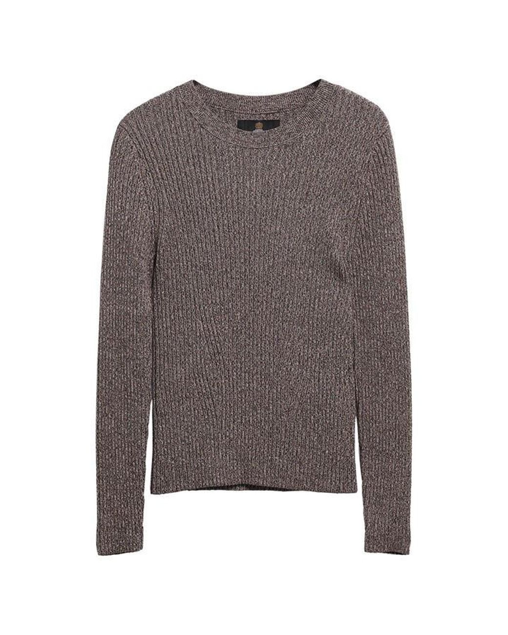 Barbour Gray Varano Cotton Crew-Neck Long-Sleeve Fine-Knit Slim-Fit Jumper