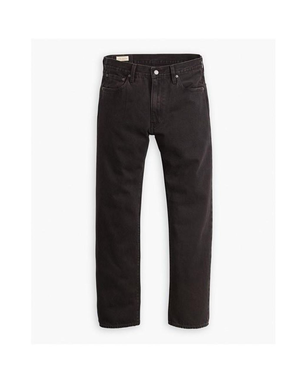 Levi's Black 555 Relaxed Straight Jeans for men
