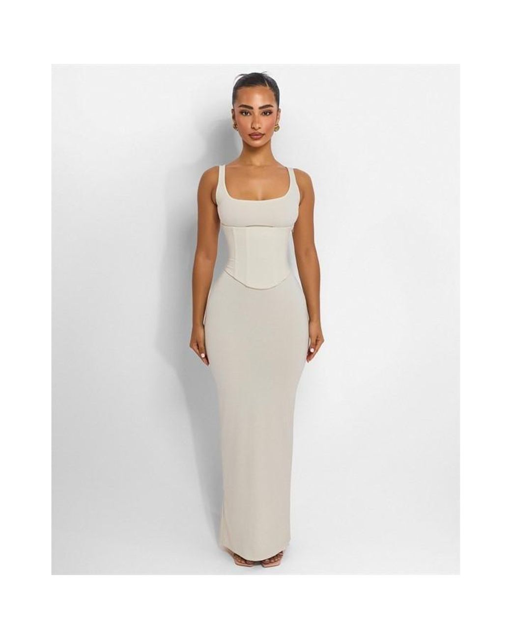 Mars the Label White Sandra Scoop Maxi Dress