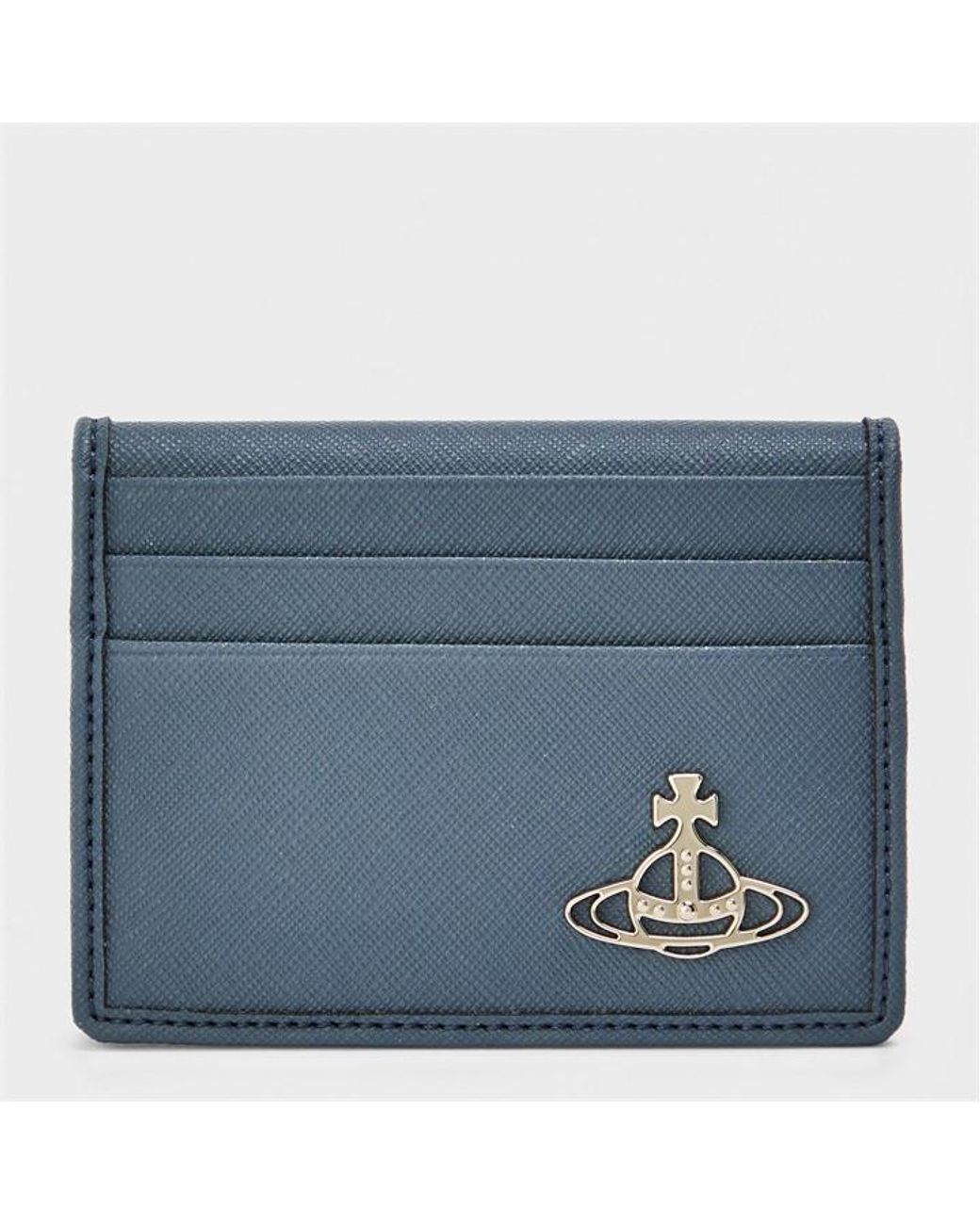 Vivienne Westwood Blue Embellished Kent Billfold Wallet for men