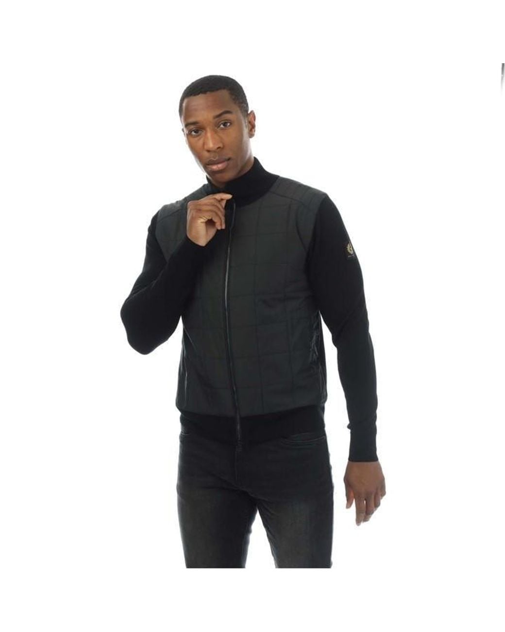 Belstaff Black Kelbrook Zip Cardigan for men