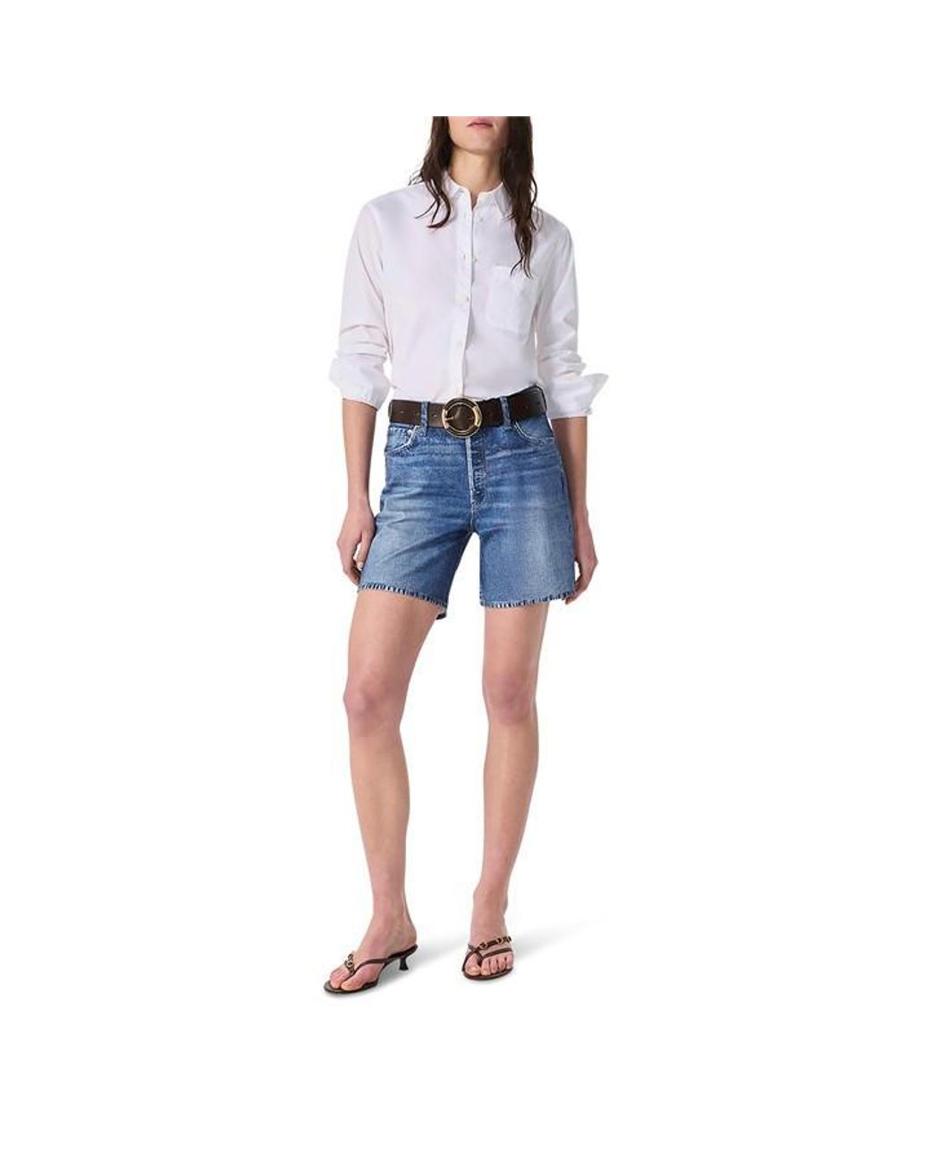 Rag & Bone Blue Kaia Denim Shorts