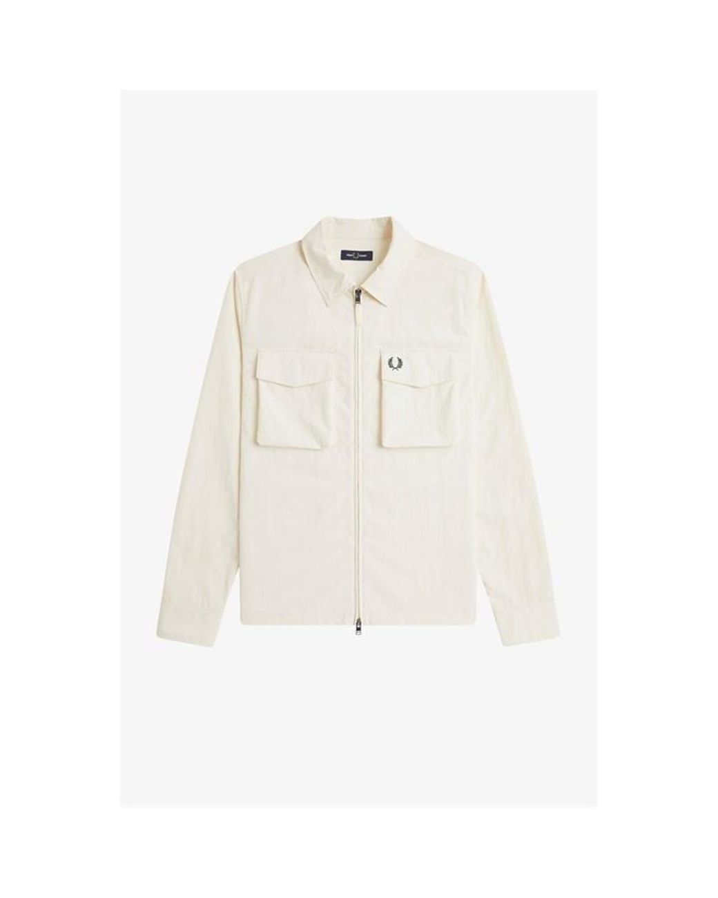 Fred Perry White Overshirt for men