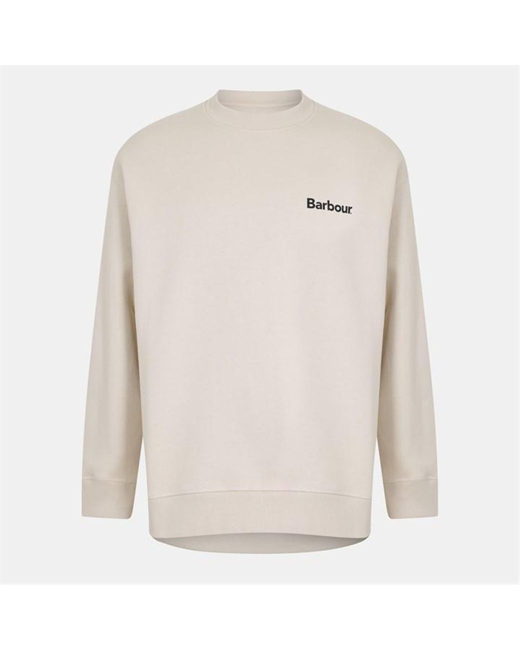 Barbour White Nicholas Heritage Select Crew Neck Jumper for men