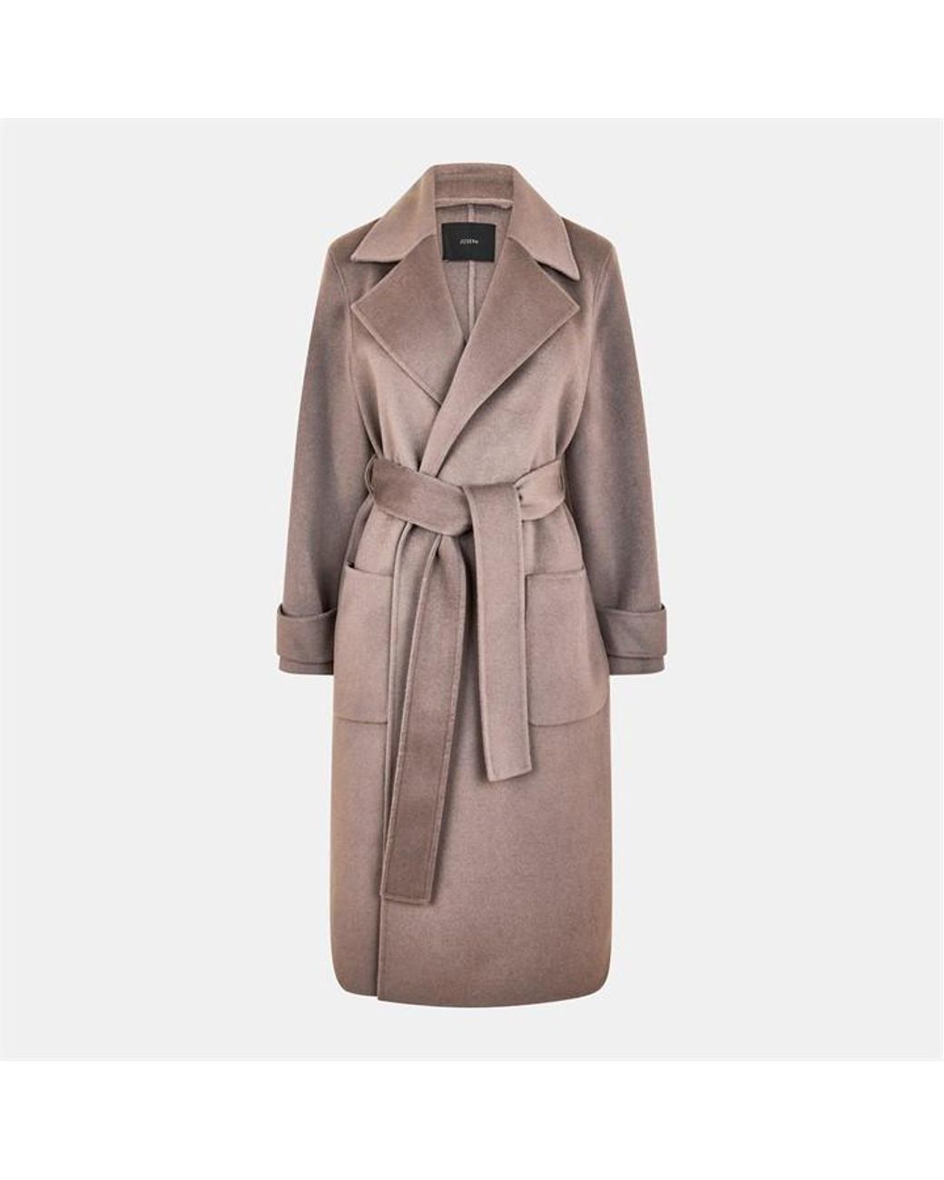Joseph Brown Structured Wool-Mix Minimalist Overcoat