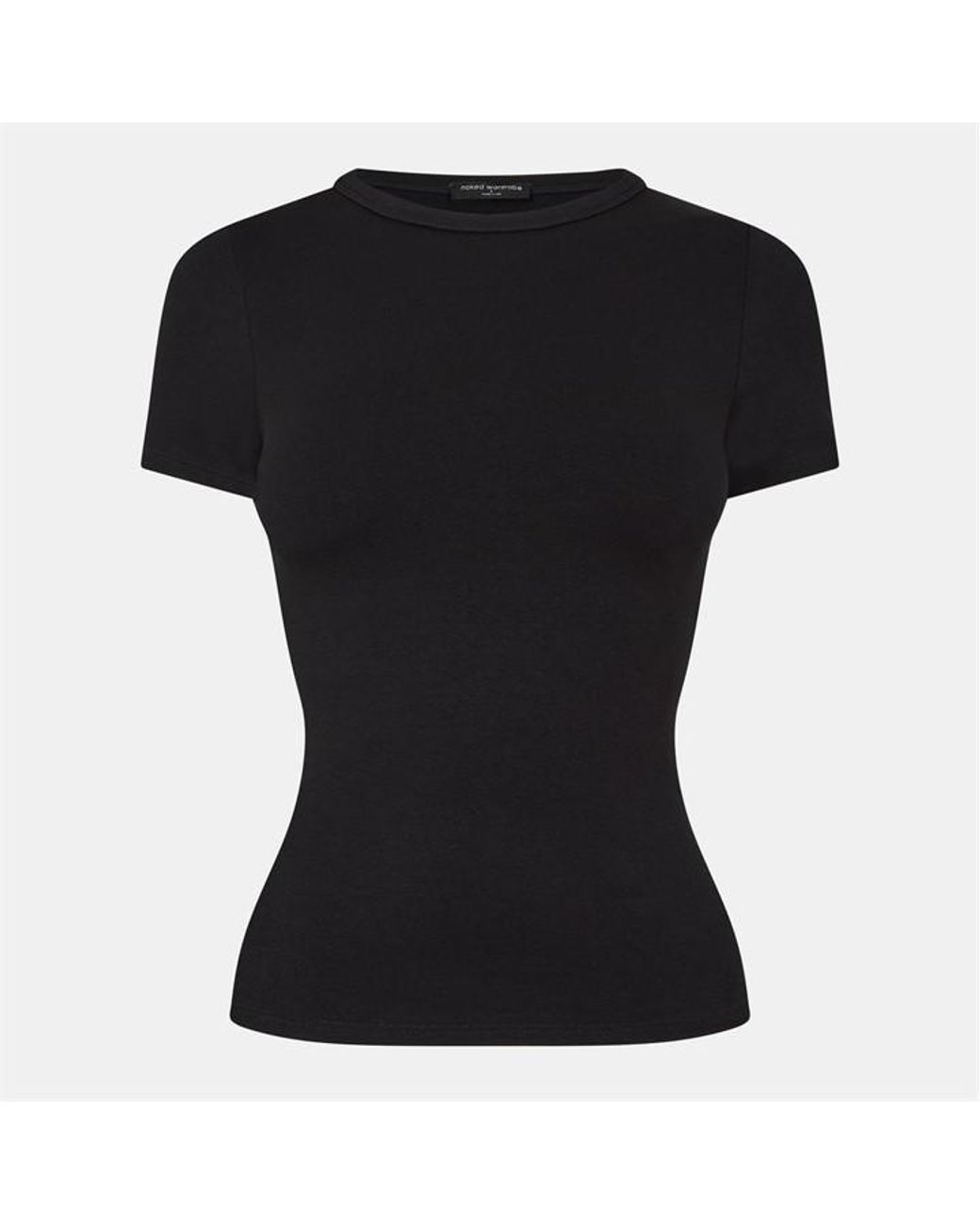 Naked Wardrobe Black Crewneck Top