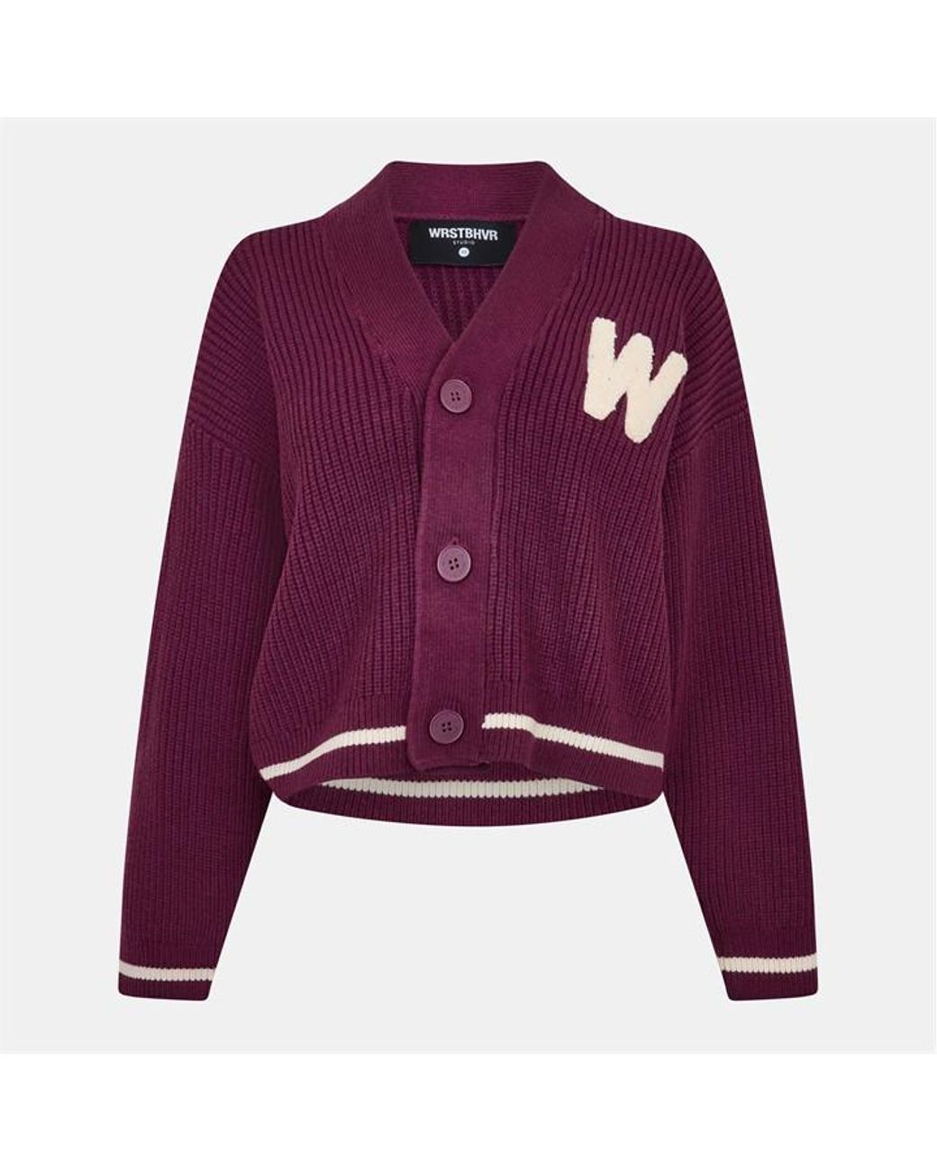 WRSTBHVR Purple Lavo Cardigan