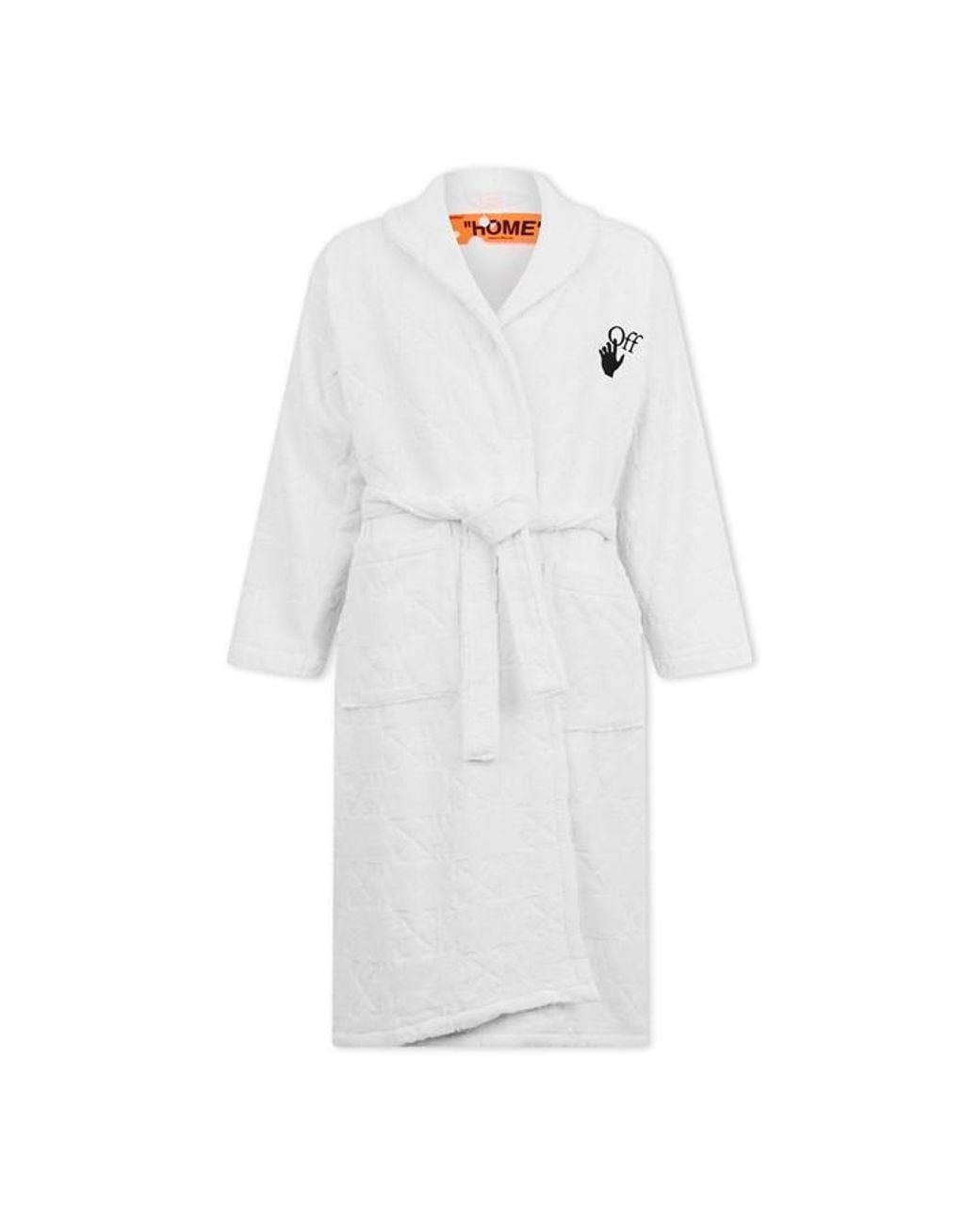 Off-White c/o Virgil Abloh White Mono Bathrobe, Monogram Design