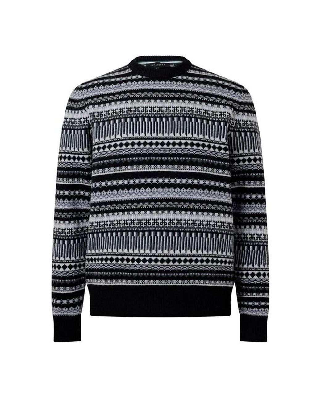 Ted Baker Gray Ted Ls Crw Neck Knit Sn64 for men