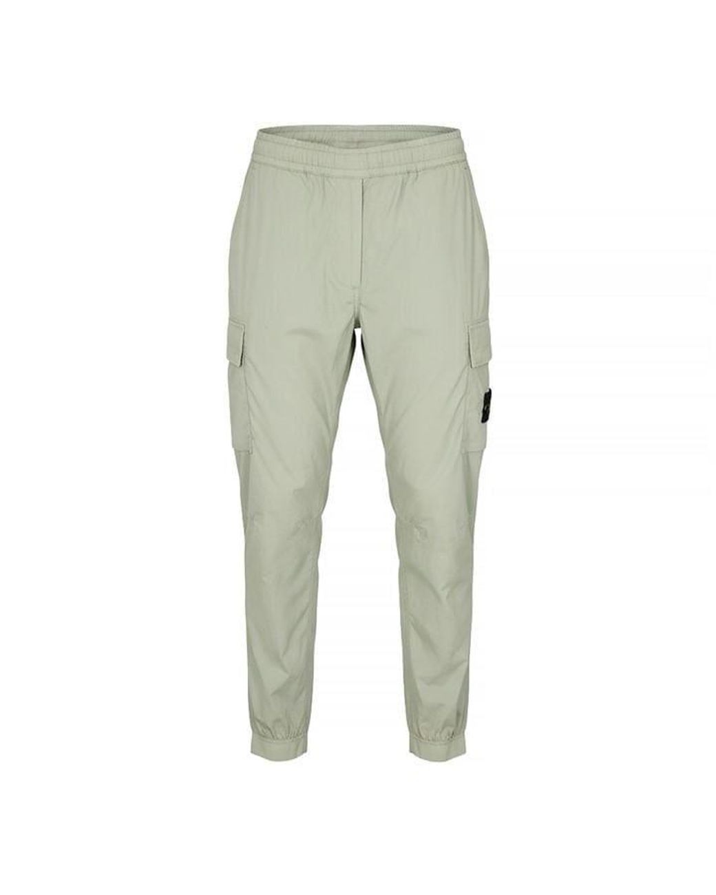 Stone Island Green Tela Cargo Trousers for men