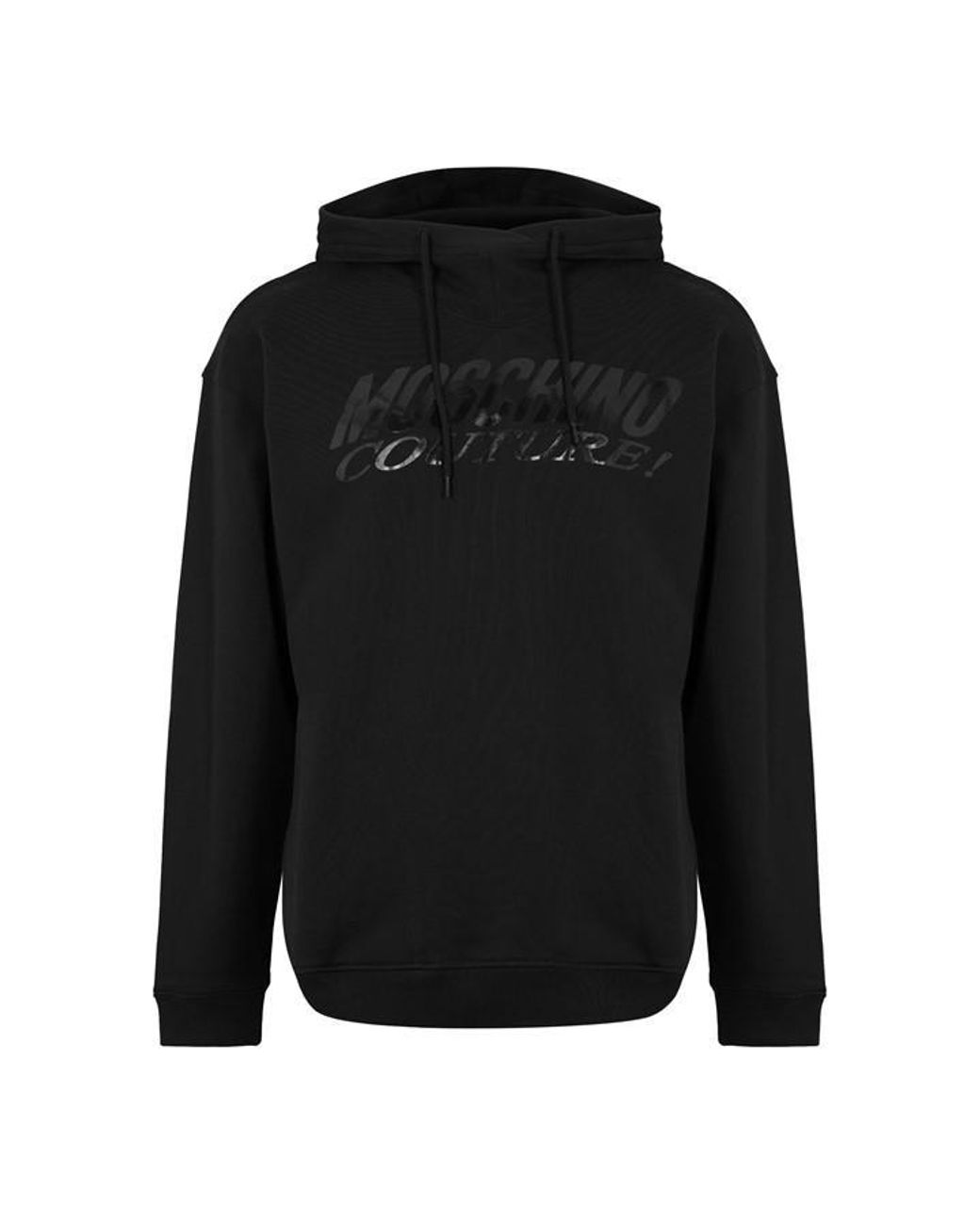 Moschino Black Knitted Hoodie for men