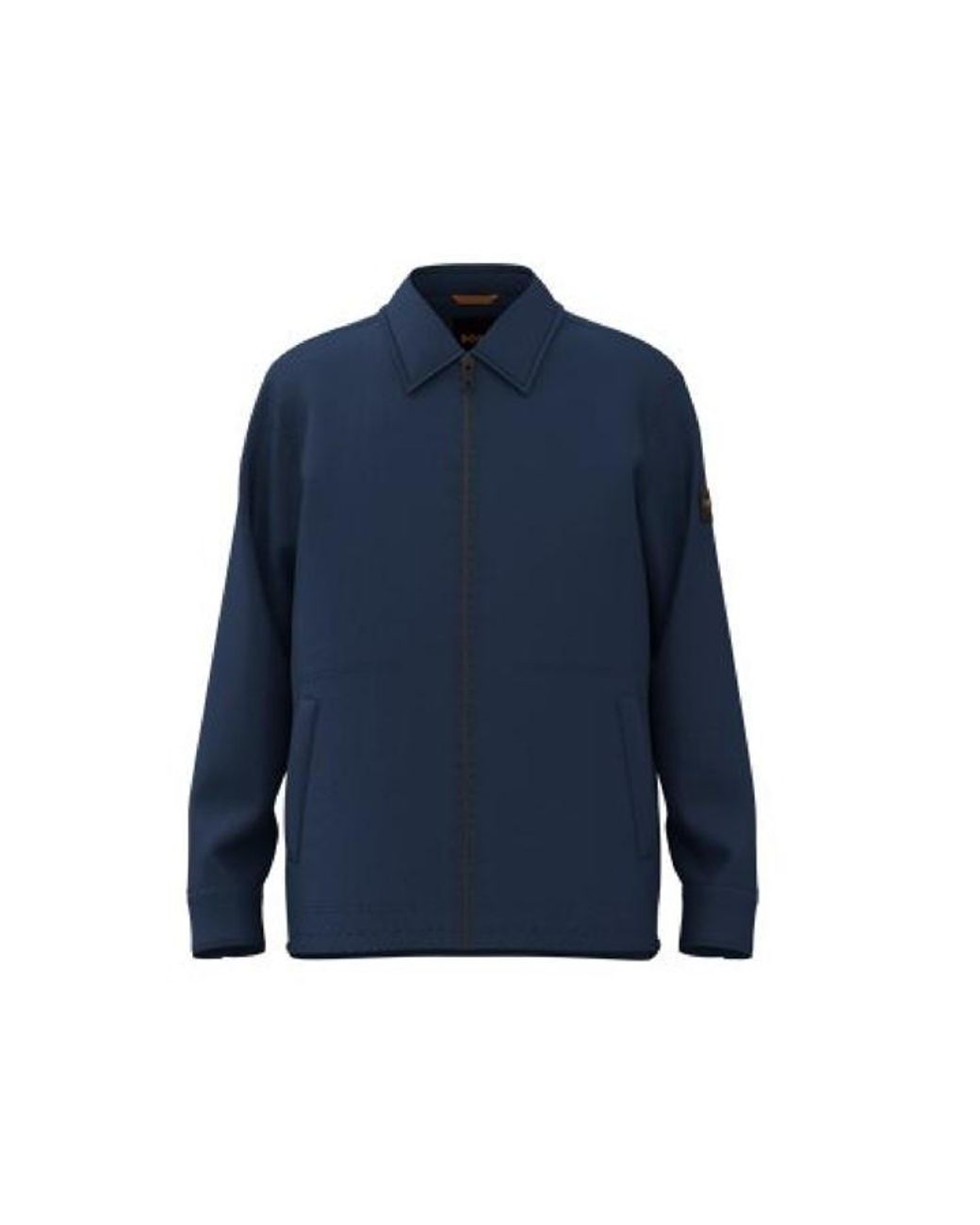 Boss Blue Leejay Long Sleeve Oxford Shirt for men