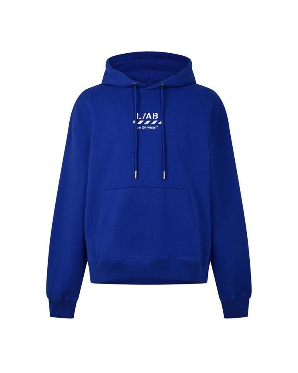 L/AB Off White Blue L/Ab Off Diag Hoody for men
