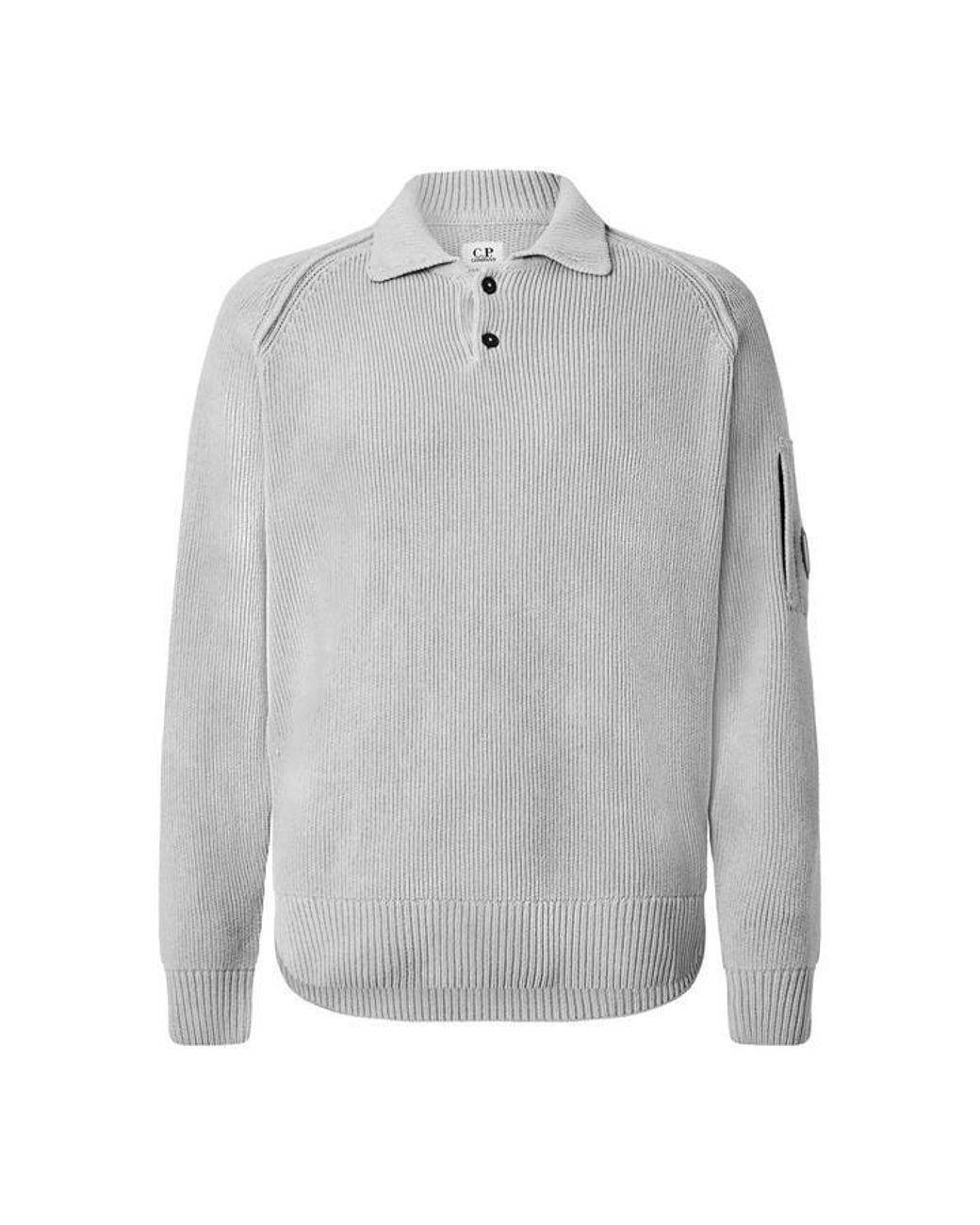 C P Company Gray Cp Chenille Polo Sn64 for men