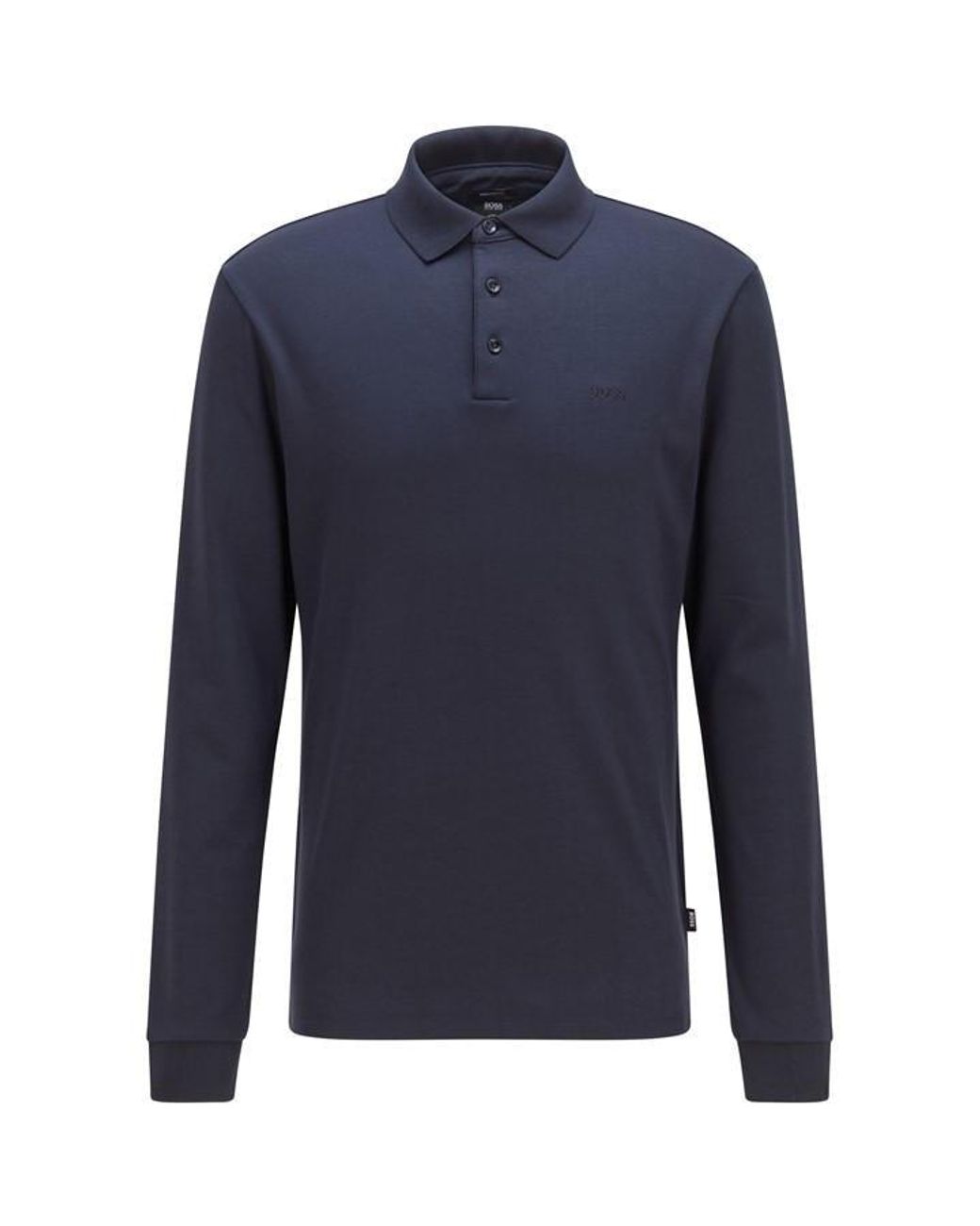Boss Blue Pado 30 Long Sleeve Polo Shirt for men