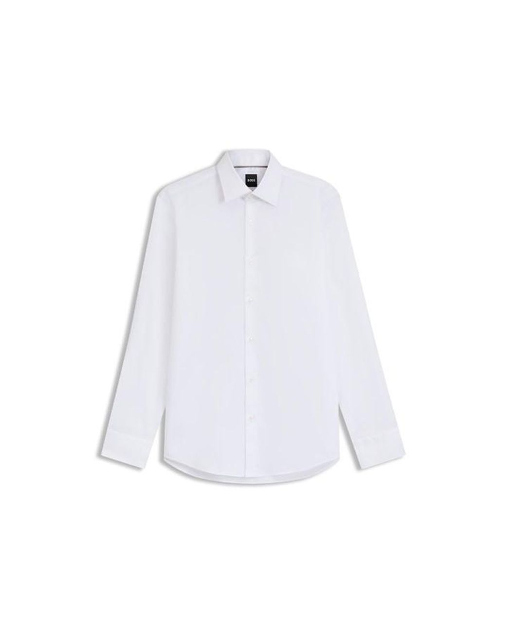 Boss White H Joe Kent Long Sleeve Oxford Shirt for men