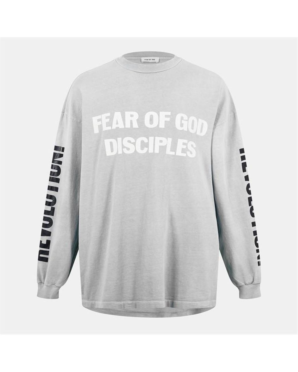 Fear Of God Gray Disciples Long Sleeve Relaxed Fit T-Shirt for men