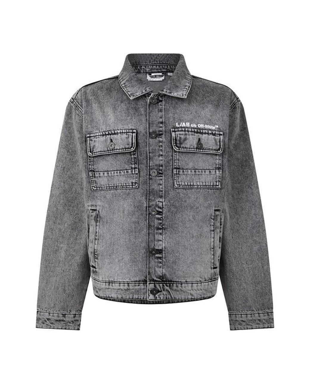 L/AB Off White Gray L/Ab Off Diag Dnm Jk Sn71 for men