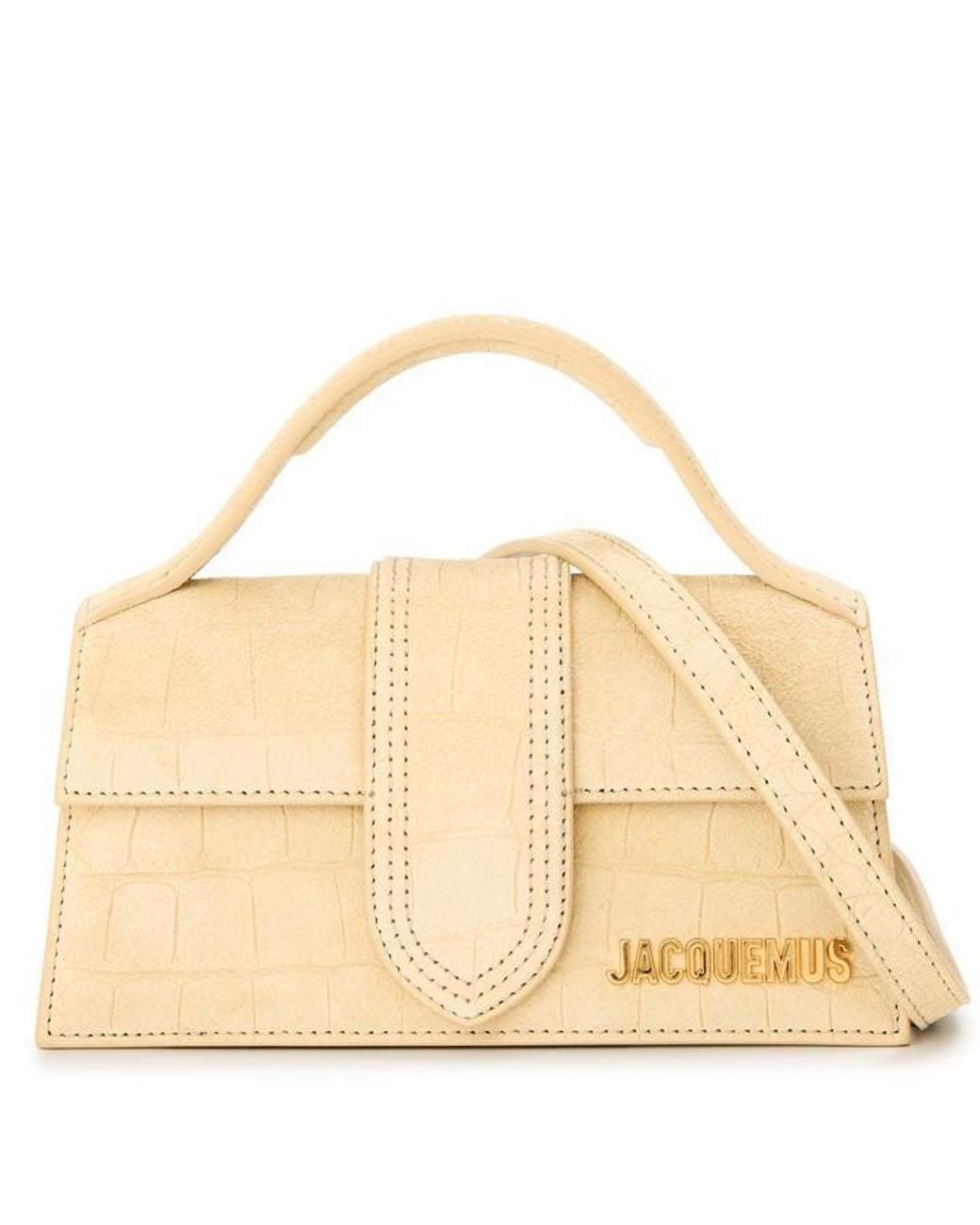 Jacquemus Yellow Plain Leather Le Bambino Crossbody Bag