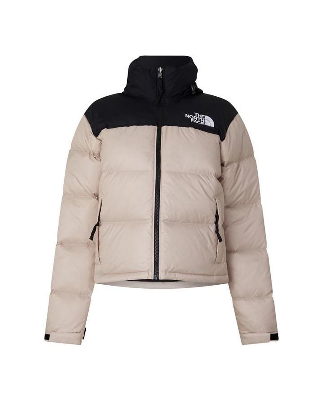 The North Face Natural 1996 Retro Nuptse Water Resistant Goose Down Short Puffer Jacket