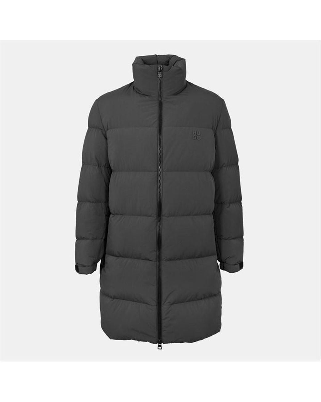 HUGO Gray Medium Puffer Jacket for men