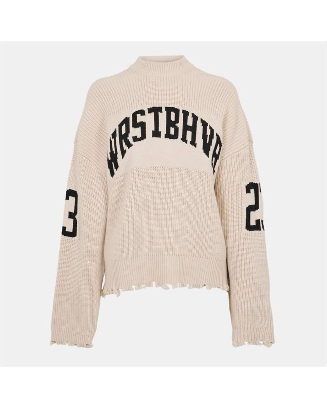 WRSTBHVR Natural Minimalist Crew Neck Jumper